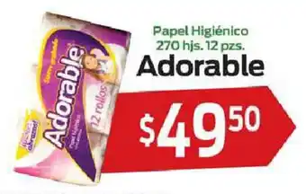 Adorable Papel Higiénico 270hjs. 12 pzs