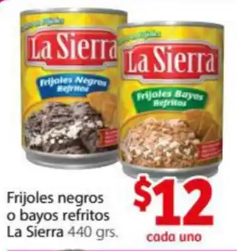 Frijoles Negros o Bayos Refritos La Sierra 440grs