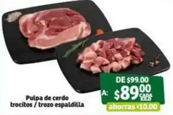 Soriana Súper Pulpa de Cerdo Trocitos/Trozo Espaldilla oferta