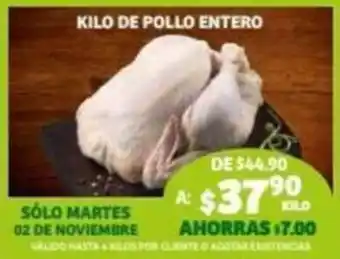 Soriana Súper Kilo de Pollo Entero oferta