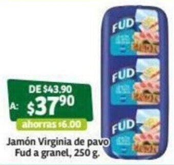Soriana Súper Jamón Virginia de Pavo Fud a Granel 250g oferta