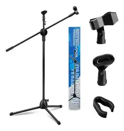 Mercado Libre Pedestal Para Microfono Base Doble Boom Atril Profesional oferta