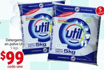 Soriana Express Detergente en Polvo Util 5kgs oferta
