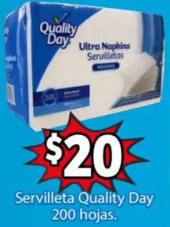 Servilletas Quality Day 200 Hojas