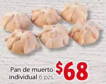 Soriana Express Pan de Muerto Individual 6pzs oferta