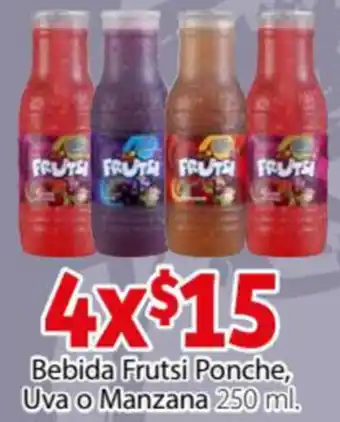 Bebida Frutsi Ponche, Uva o Manzana 250ml