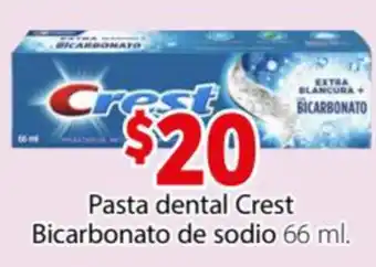 Soriana Express Pasta Dental Crest Bicarbonato de Sodio 66ml oferta