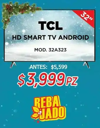 HEB Tcl hd smart tv android oferta