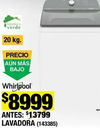 Samsung Lavadora carga superior whirlpool 20 kg xpert system oferta