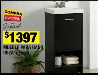 Samsung Gabinete para baño ibiza espresso con lavabo 43.2 x 32.4 x 88 cm de piso oferta
