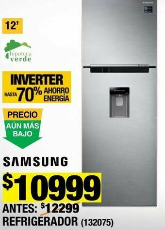 Refrigerador top mount samsung 12 pies