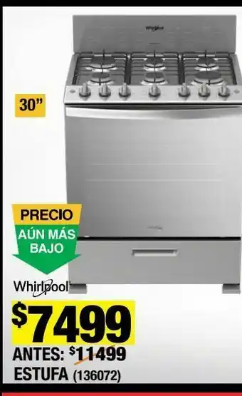 Samsung Estufa de piso gas lp whirlpool 30 pulgadas oferta