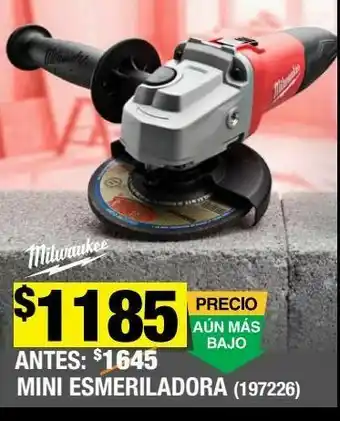 Mini-esmeriladora angular alambrica 4 1/2" 7 amp. milwaukee