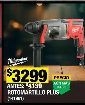 Rotomartillo sds plus milwaukee 1500 rpm 800 watts