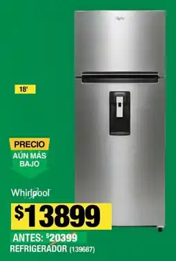 The Home Depot WHIRLPOOL REFRIGERADOR oferta