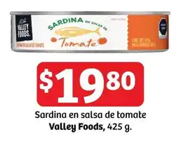 Soriana Híper Valley Foods Sardina en salsa de tomate 425 g. oferta