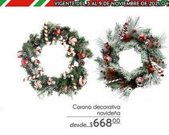 Fresko Corona decorativa navideña oferta