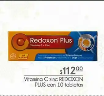 Vitamina c zinc redoxon plus con 10 tabletas