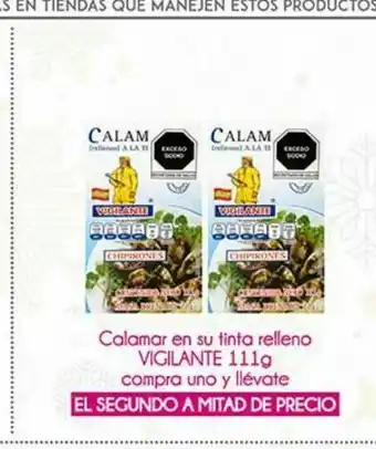 Calamar en su tinta relleno vigilante 111g
