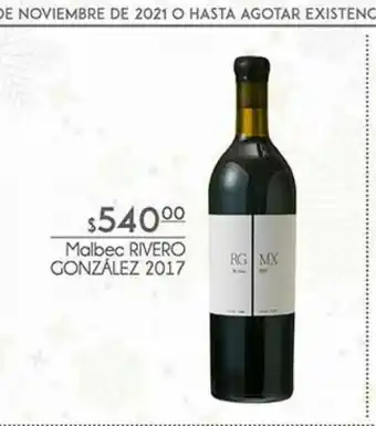 Malbec rivero gonzalez 2017