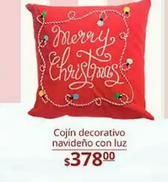 Cojin decorativo navideño con luz