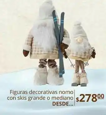 La Comer Figuras decorativas nomo con skis grande o mediano oferta