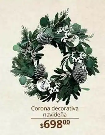 La Comer Corona decorativa navideña oferta