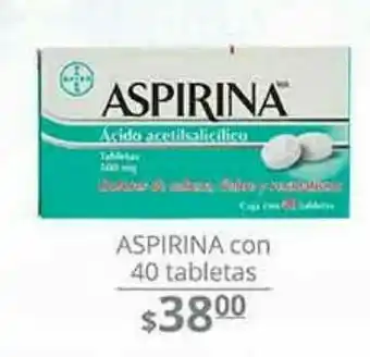 La Comer Aspirina con 40 tabletas oferta