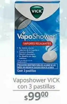 Vaposhower vick con 3 pastillas