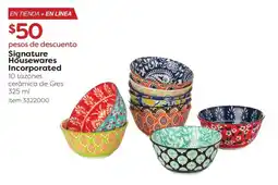 Signature Housewares Incorporated 10 tazones cerámica de Gres