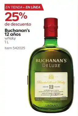 Buchanan's 12 años Whisky 1L