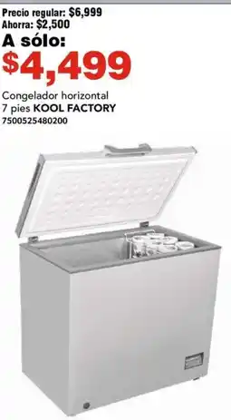 City Club Congelador horizontal 7 pies KOOL FACTORY oferta