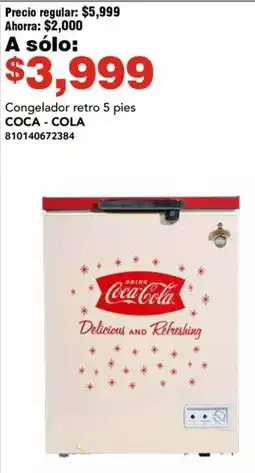 City Club Congelador retro 5 pies COCA-COLA 810140672384 oferta