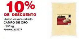City Club Queso oaxaca rallado CAMPO DE ORO 1/2 kg oferta