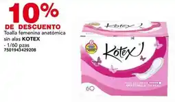 City Club Toalla femenina anatómica sin alas KOTEX oferta