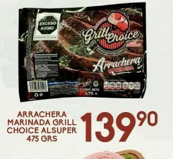 Alsuper Arrachera marinada grill choice alsuper 475g oferta