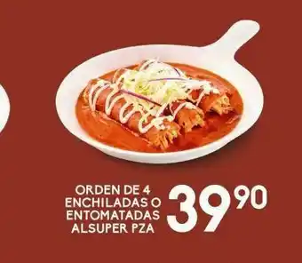 Alsuper Orden de 4 enchiladas o entomatadas alsuper oferta