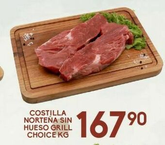 Alsuper Costilla norteña sin hueso grill choice kg oferta
