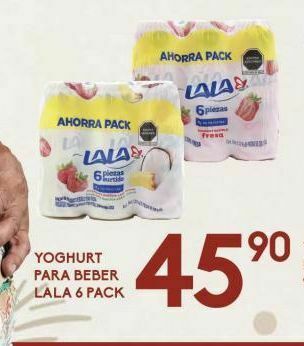 Alsuper Yogurt para beber lala 6 pack oferta
