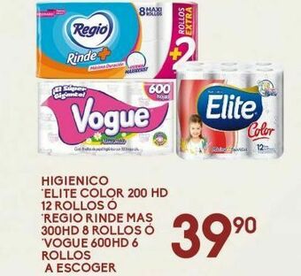 Papel higiénico a escoger