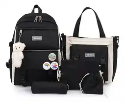 Mercado Libre Set 5 Mochila Bolsas Escolar Estudiante Lapicera Tote Lona oferta