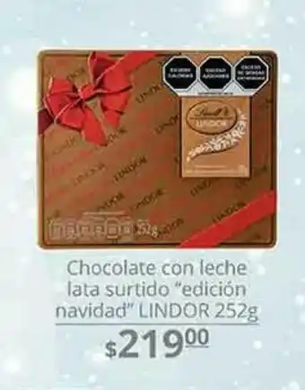 La Comer Chocolate con leche lata surtido "edicion navidad" lindor 252g oferta