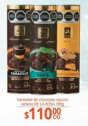 La Comer Variedad de chocolate oscuro relleno de la rosa 180g oferta