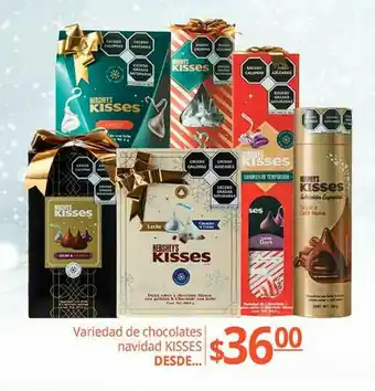 La Comer Variedad de chocolates navidad kisses oferta