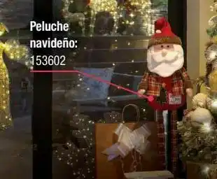 Peluche navideño expandible disponible en dos estilos 79.5 x 34.1 cm