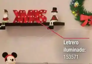 Letrero navideño iluminado 20.30 x 6.1 cm disponible en xmas y joy