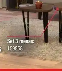 Set de 3 mesas