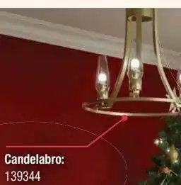Candelabro moderno oro pulido 3 luces