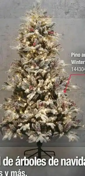 The Home Depot Árbol navideño artificial winterberry 2.13 m oferta