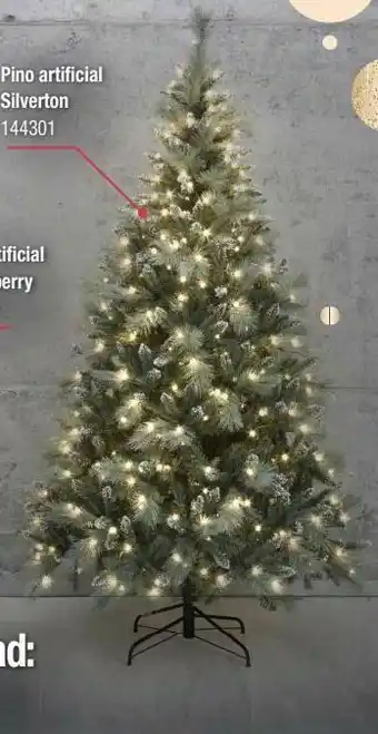 The Home Depot Árbol navideño artificial silverton 2.13 m oferta